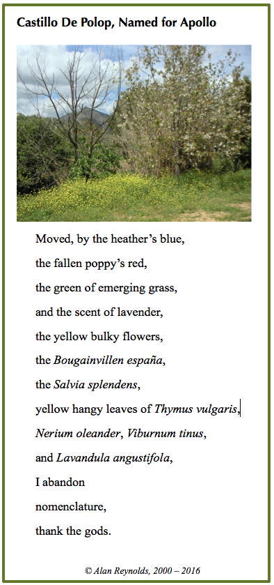 Castillo De Polop, Named for Apollo