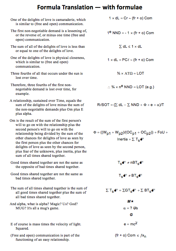 Formula Translation — with formulae