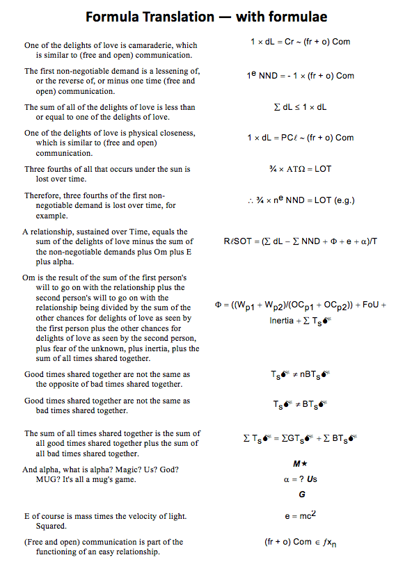 Formula Translation — with formulae